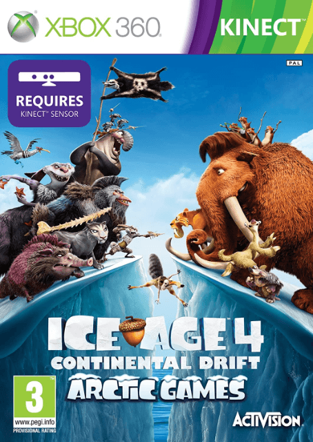 Ice Age 4: Continental Drift Arctic Games box art for Xbox 360